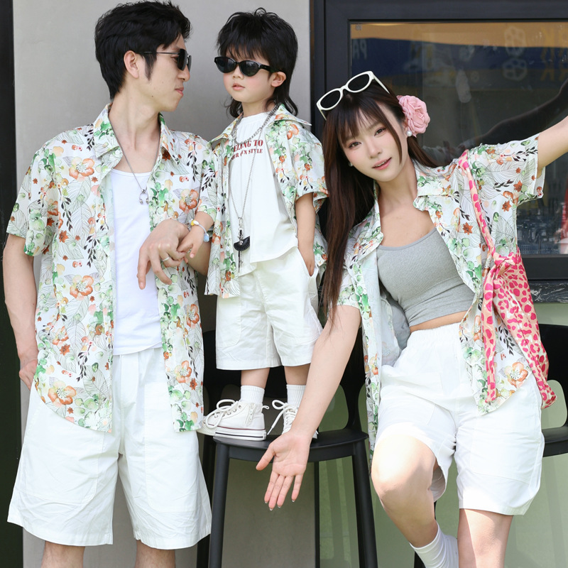 Plant Parent Clothing - Świąteczny Strój Rodzinny Koszula w Kwiaty